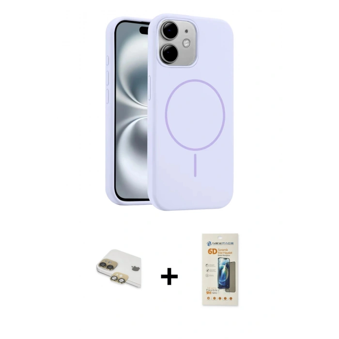 MARSİLYAN™- iPhone 11 Kılıf Yankı Form Serisi - Siyah 6D Mat Seramik Hayalet Nano Ekran Koruyucu + Pers Alüminyum Kamera Lens - GD