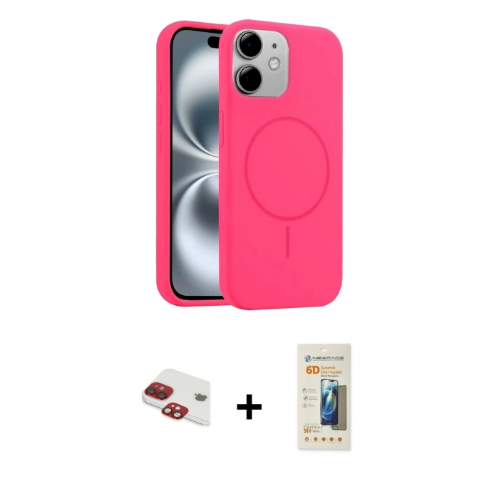 MARSİLYAN™- iPhone 11 Kılıf Yankı Form Serisi - Siyah 6D Mat Seramik Hayalet Nano Ekran Koruyucu + Pers Alüminyum Kamera Lens - KI