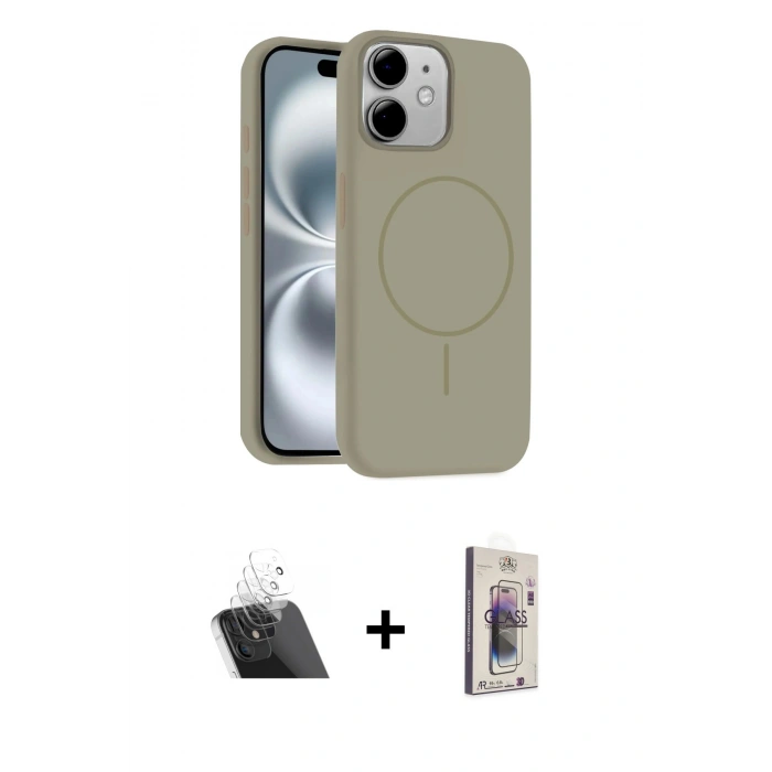 MARSİLYAN™- iPhone 11 Kılıf Yankı Form Serisi - Siyah Bilvis 3D Cam Ekran Koruyucu + Kamera Lens Koruma Cam - SF