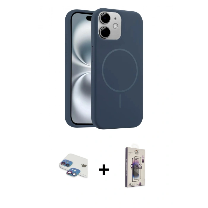 MARSİLYAN™- iPhone 11 Kılıf Yankı Form Serisi - Siyah Bilvis 3D Cam Ekran Koruyucu + Pers Alüminyum Kamera Lens - GI