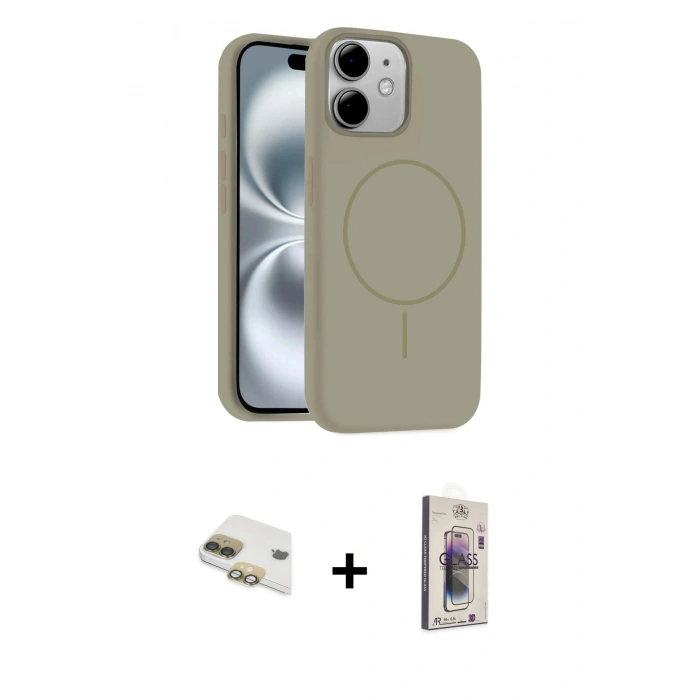 MARSİLYAN™- iPhone 11 Kılıf Yankı Form Serisi - Siyah Bilvis 3D Cam Ekran Koruyucu + Pers Alüminyum Kamera Lens - GD