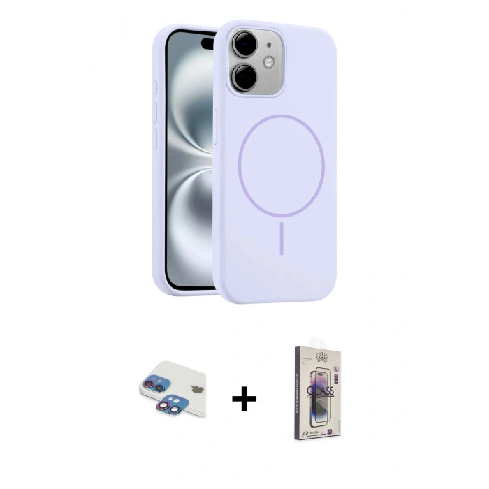 MARSİLYAN™- iPhone 11 Kılıf Yankı Form Serisi - Siyah Bilvis 3D Cam Ekran Koruyucu + Pers Alüminyum Kamera Lens - GI