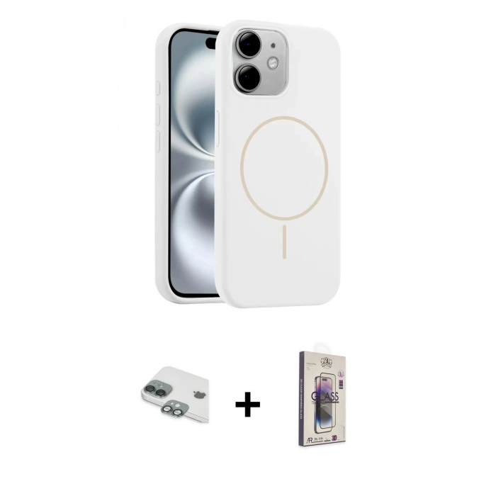 MARSİLYAN™- iPhone 11 Kılıf Yankı Form Serisi - Siyah Bilvis 3D Cam Ekran Koruyucu + Pers Alüminyum Kamera Lens - YL