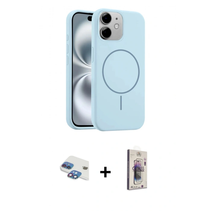 MARSİLYAN™- iPhone 11 Kılıf Yankı Form Serisi - Siyah Bilvis 3D Cam Ekran Koruyucu + Pers Alüminyum Kamera Lens - GI