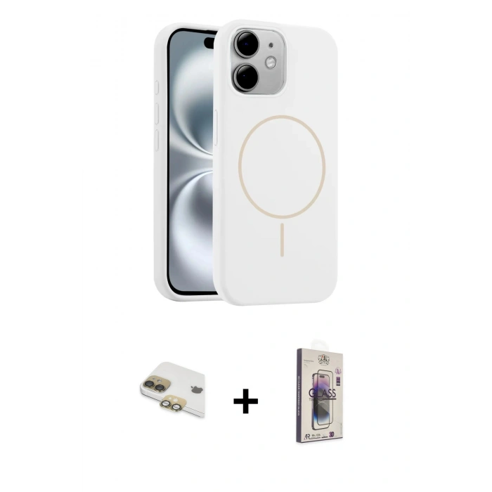 MARSİLYAN™- iPhone 11 Kılıf Yankı Form Serisi - Siyah Bilvis 3D Cam Ekran Koruyucu + Pers Alüminyum Kamera Lens - GD