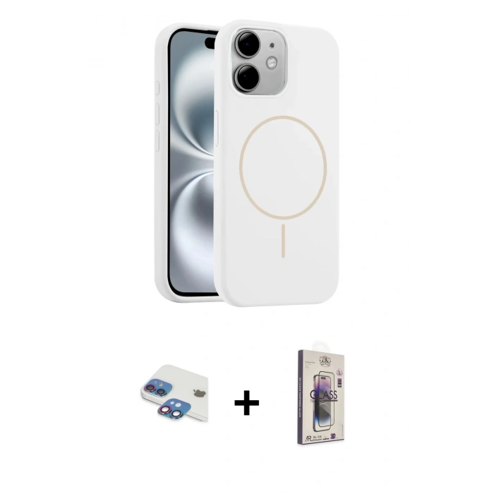 MARSİLYAN™- iPhone 11 Kılıf Yankı Form Serisi - Siyah Bilvis 3D Cam Ekran Koruyucu + Pers Alüminyum Kamera Lens - GI