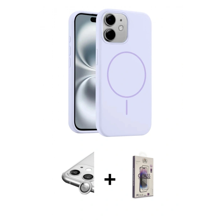 MARSİLYAN™- iPhone 11 Kılıf Yankı Form Serisi - Siyah Bilvis 3D Cam Ekran Koruyucu + Raze Metal Kamera Lens - GS