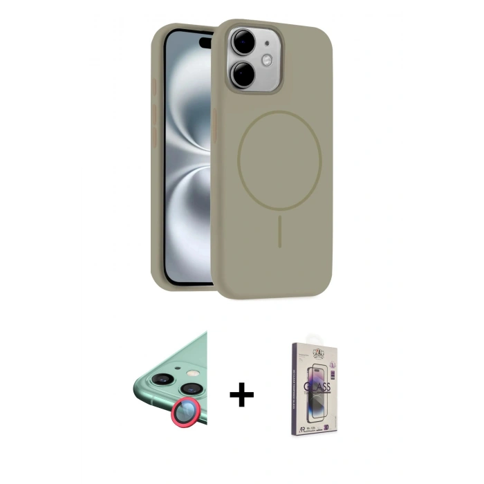 MARSİLYAN™- iPhone 11 Kılıf Yankı Form Serisi - Siyah Bilvis 3D Cam Ekran Koruyucu + Raze Metal Kamera Lens - KI