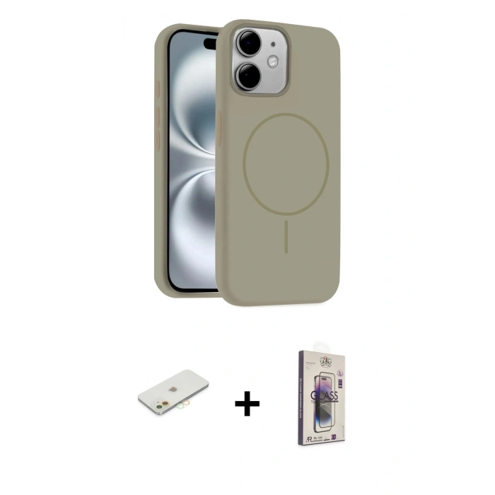 MARSİLYAN™- iPhone 11 Kılıf Yankı Form Serisi - Siyah Bilvis 3D Cam Ekran Koruyucu + Renkli Kamera Lens Koruma Cam - TU