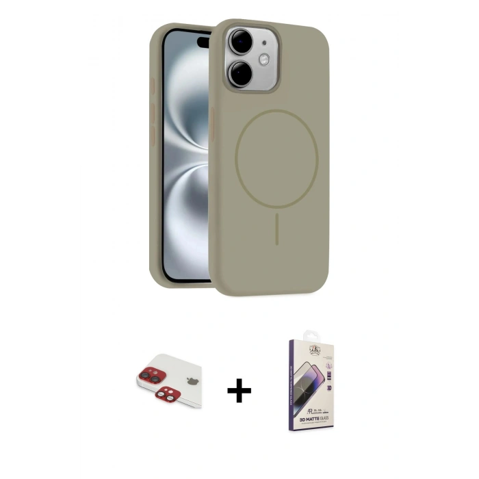 MARSİLYAN™- iPhone 11 Kılıf Yankı Form Serisi - Siyah Bilvis 3D Mat Cam Ekran Koruyucu + Pers Alüminyum Kamera Lens - KI