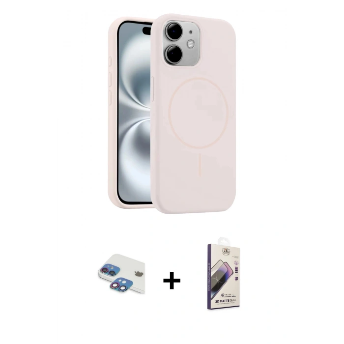 MARSİLYAN™- iPhone 11 Kılıf Yankı Form Serisi - Siyah Bilvis 3D Mat Cam Ekran Koruyucu + Pers Alüminyum Kamera Lens - GI