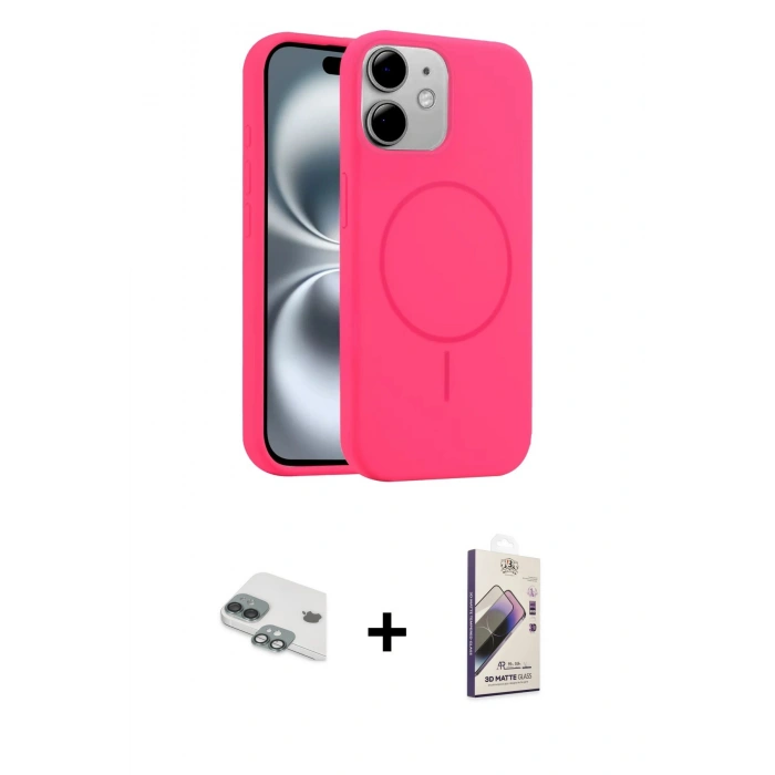 MARSİLYAN™- iPhone 11 Kılıf Yankı Form Serisi - Siyah Bilvis 3D Mat Cam Ekran Koruyucu + Pers Alüminyum Kamera Lens - YL
