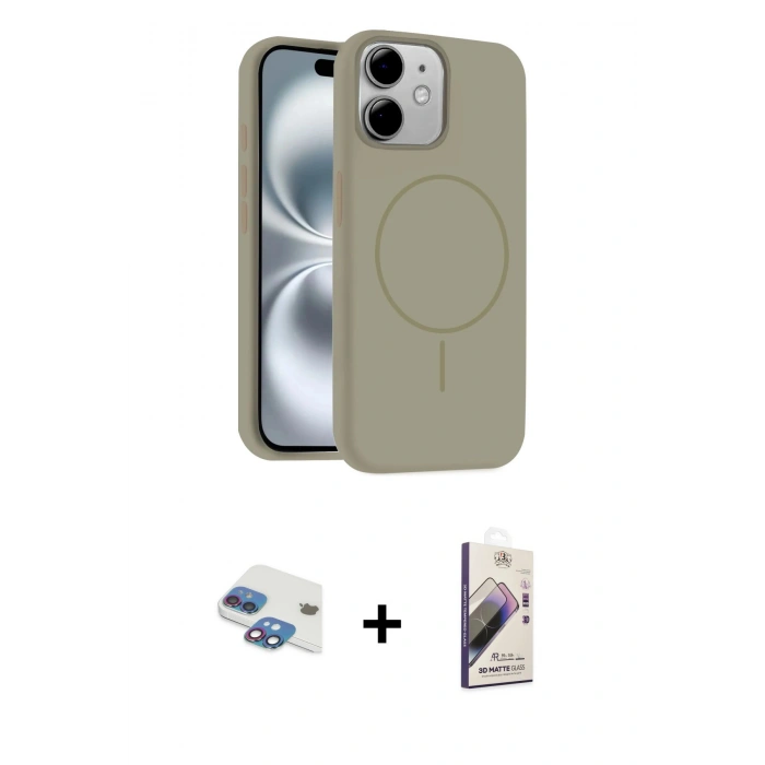 MARSİLYAN™- iPhone 11 Kılıf Yankı Form Serisi - Siyah Bilvis 3D Mat Cam Ekran Koruyucu + Pers Alüminyum Kamera Lens - GI