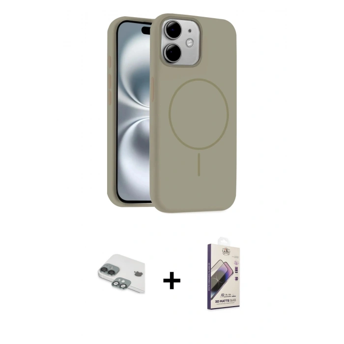 MARSİLYAN™- iPhone 11 Kılıf Yankı Form Serisi - Siyah Bilvis 3D Mat Cam Ekran Koruyucu + Pers Alüminyum Kamera Lens - YL