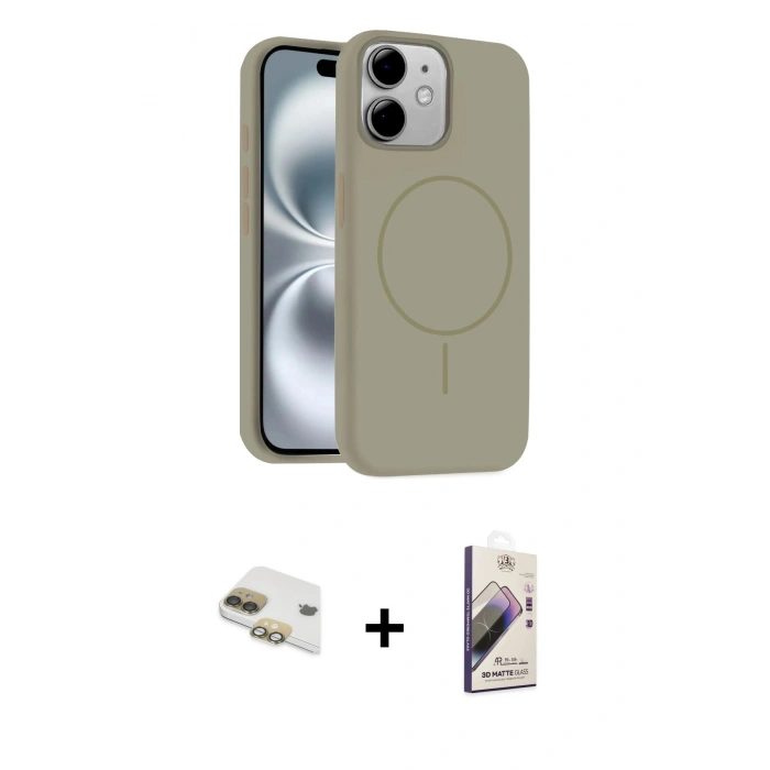 MARSİLYAN™- iPhone 11 Kılıf Yankı Form Serisi - Siyah Bilvis 3D Mat Cam Ekran Koruyucu + Pers Alüminyum Kamera Lens - GD