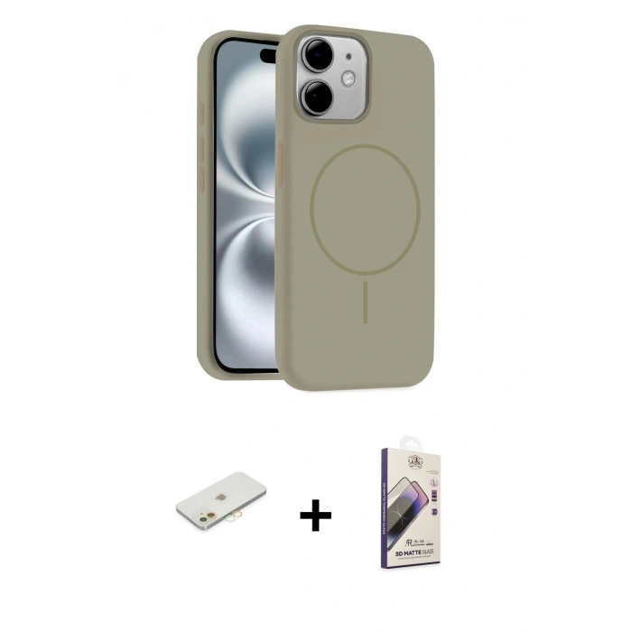 MARSİLYAN™- iPhone 11 Kılıf Yankı Form Serisi - Siyah Bilvis 3D Mat Cam Ekran Koruyucu + Renkli Kamera Lens Koruma Cam - TU