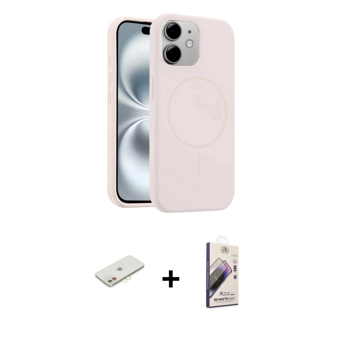 MARSİLYAN™- iPhone 11 Kılıf Yankı Form Serisi - Siyah Bilvis 3D Mat Cam Ekran Koruyucu + Renkli Kamera Lens Koruma Cam - TU