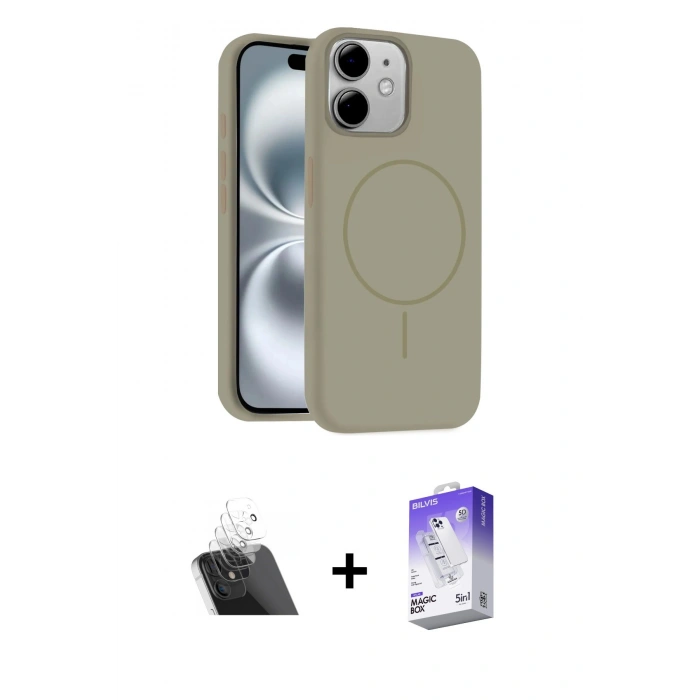 MARSİLYAN™- iPhone 11 Kılıf Yankı Form Serisi - Siyah Bilvis 5in1 3D Magic Cam Ekran Koruyucu + Kamera Lens Koruma Cam - SF