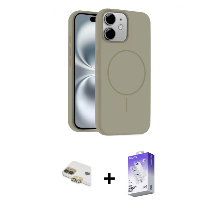 MARSİLYAN™- iPhone 11 Kılıf Yankı Form Serisi - Siyah Bilvis 5in1 3D Magic Cam Ekran Koruyucu + Pers Alüminyum Kamera Lens - GD