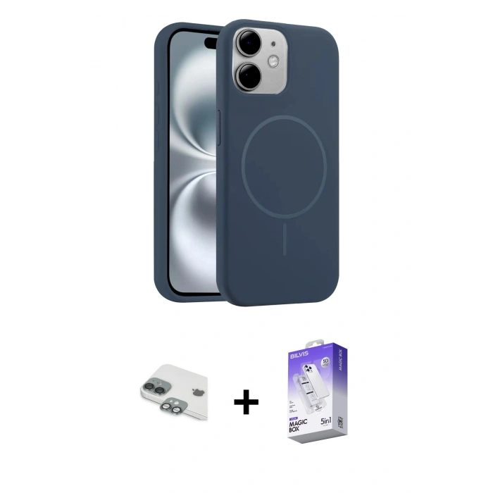 MARSİLYAN™- iPhone 11 Kılıf Yankı Form Serisi - Siyah Bilvis 5in1 3D Magic Cam Ekran Koruyucu + Pers Alüminyum Kamera Lens - YL