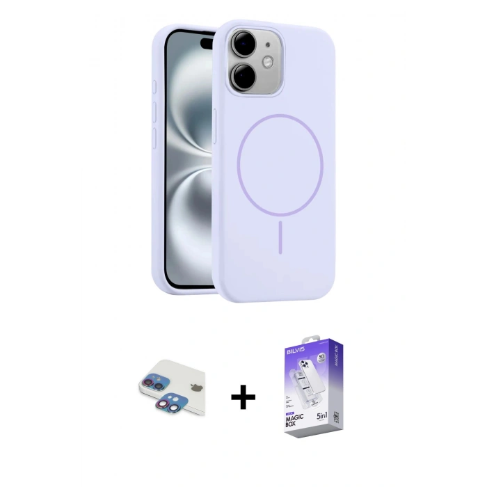 MARSİLYAN™- iPhone 11 Kılıf Yankı Form Serisi - Siyah Bilvis 5in1 3D Magic Cam Ekran Koruyucu + Pers Alüminyum Kamera Lens - GI