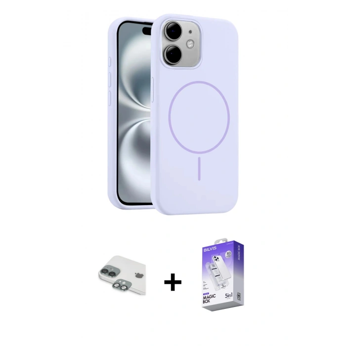MARSİLYAN™- iPhone 11 Kılıf Yankı Form Serisi - Siyah Bilvis 5in1 3D Magic Cam Ekran Koruyucu + Pers Alüminyum Kamera Lens - YL