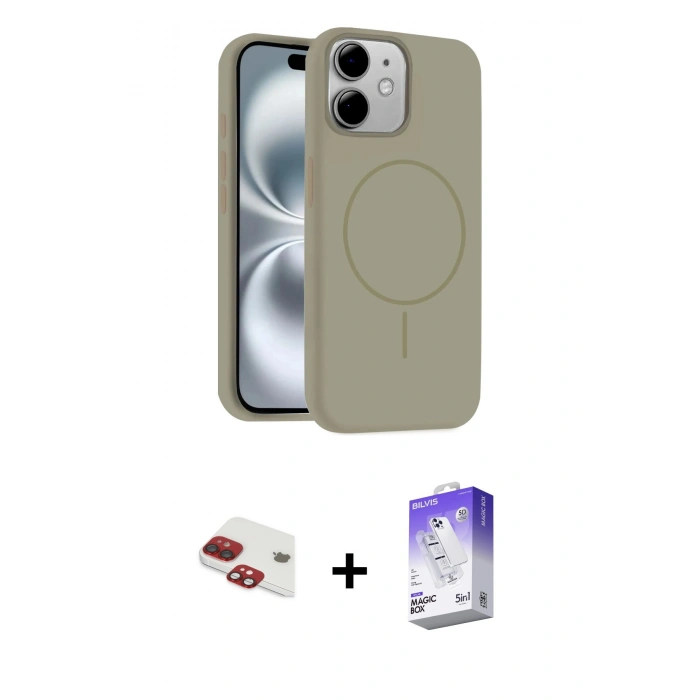 MARSİLYAN™- iPhone 11 Kılıf Yankı Form Serisi - Siyah Bilvis 5in1 3D Magic Cam Ekran Koruyucu + Pers Alüminyum Kamera Lens - KI