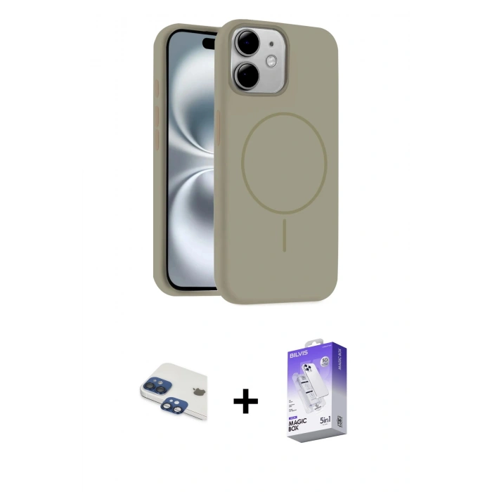 MARSİLYAN™- iPhone 11 Kılıf Yankı Form Serisi - Siyah Bilvis 5in1 3D Magic Cam Ekran Koruyucu + Pers Alüminyum Kamera Lens - LT