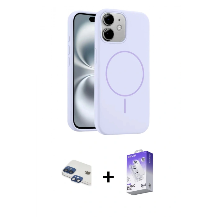 MARSİLYAN™- iPhone 11 Kılıf Yankı Form Serisi - Siyah Bilvis 5in1 3D Magic Cam Ekran Koruyucu + Pers Alüminyum Kamera Lens - LT