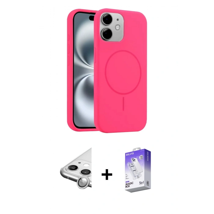 MARSİLYAN™- iPhone 11 Kılıf Yankı Form Serisi - Siyah Bilvis 5in1 3D Magic Cam Ekran Koruyucu + Raze Metal Kamera Lens - GS
