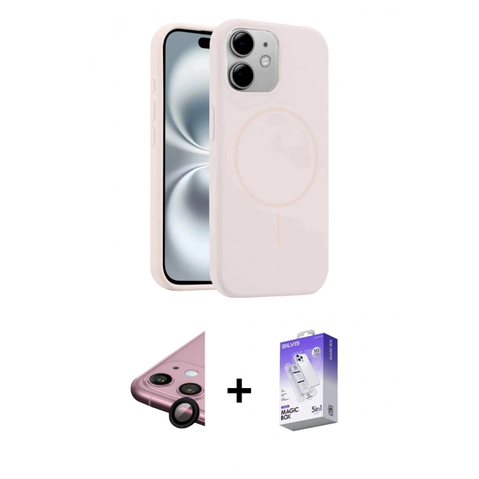 MARSİLYAN™- iPhone 11 Kılıf Yankı Form Serisi - Siyah Bilvis 5in1 3D Magic Cam Ekran Koruyucu + Raze Metal Kamera Lens - SH