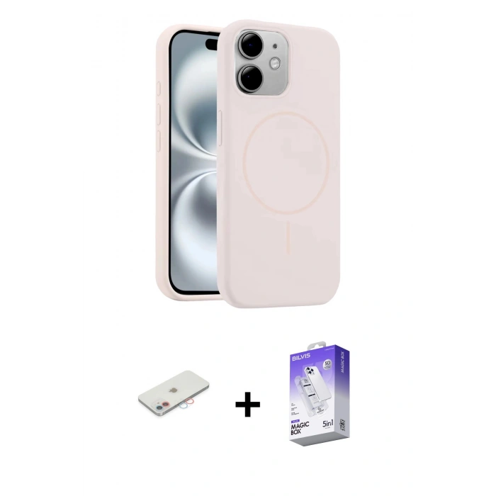 MARSİLYAN™- iPhone 11 Kılıf Yankı Form Serisi - Siyah Bilvis 5in1 3D Magic Cam Ekran Koruyucu + Renkli Kamera Lens Koruma Cam - PE