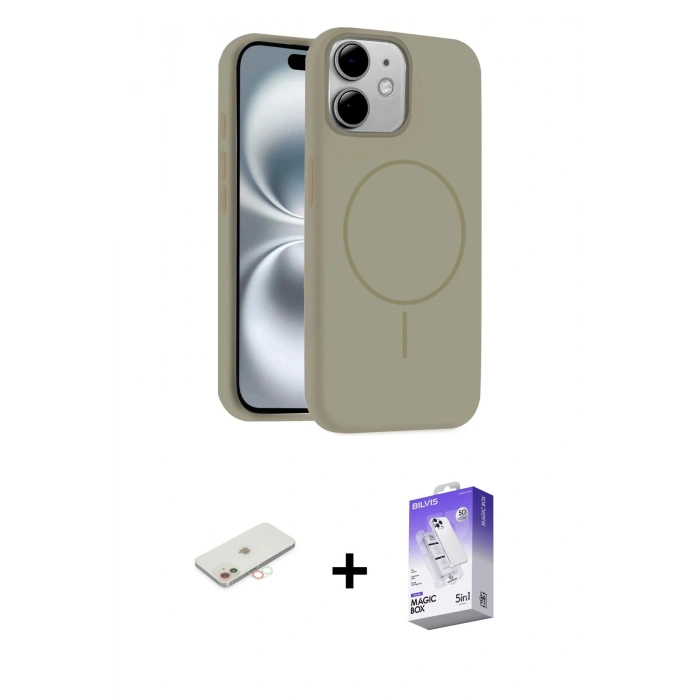 MARSİLYAN™- iPhone 11 Kılıf Yankı Form Serisi - Siyah Bilvis 5in1 3D Magic Cam Ekran Koruyucu + Renkli Kamera Lens Koruma Cam - YL