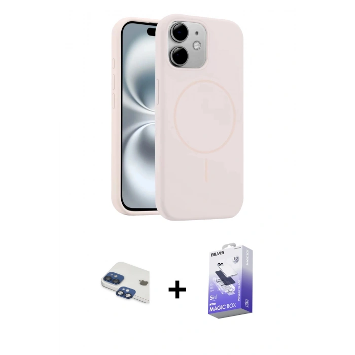 MARSİLYAN™- iPhone 11 Kılıf Yankı Form Serisi - Siyah Bilvis 5in1 5D Magic Hayalet Cam Ekran Koruyucu + Pers Alüminyum Kamera Lens - LT