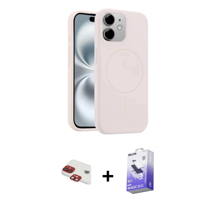 MARSİLYAN™- iPhone 11 Kılıf Yankı Form Serisi - Siyah Bilvis 5in1 5D Magic Hayalet Cam Ekran Koruyucu + Pers Alüminyum Kamera Lens - KI