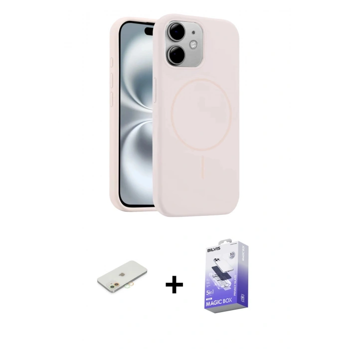 MARSİLYAN™- iPhone 11 Kılıf Yankı Form Serisi - Siyah Bilvis 5in1 5D Magic Hayalet Cam Ekran Koruyucu + Renkli Kamera Lens Koruma Cam - TU