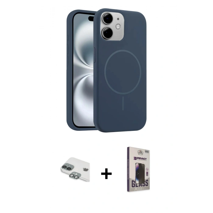 MARSİLYAN™- iPhone 11 Kılıf Yankı Form Serisi - Siyah Bilvis Hayalet Cam Ekran Koruyucu + Pers Alüminyum Kamera Lens - YL