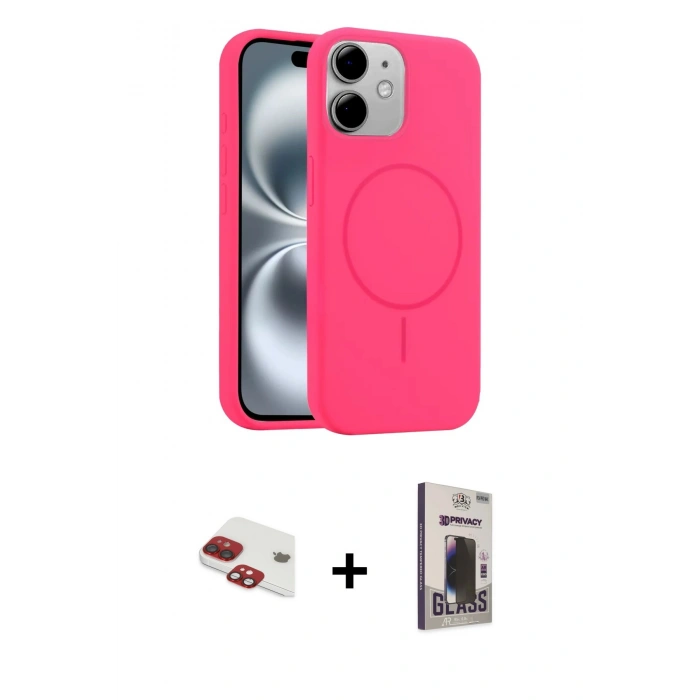 MARSİLYAN™- iPhone 11 Kılıf Yankı Form Serisi - Siyah Bilvis Hayalet Cam Ekran Koruyucu + Pers Alüminyum Kamera Lens - KI