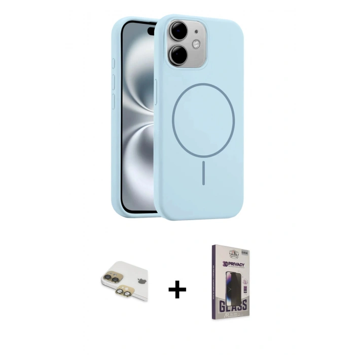 MARSİLYAN™- iPhone 11 Kılıf Yankı Form Serisi - Siyah Bilvis Hayalet Cam Ekran Koruyucu + Pers Alüminyum Kamera Lens - GD