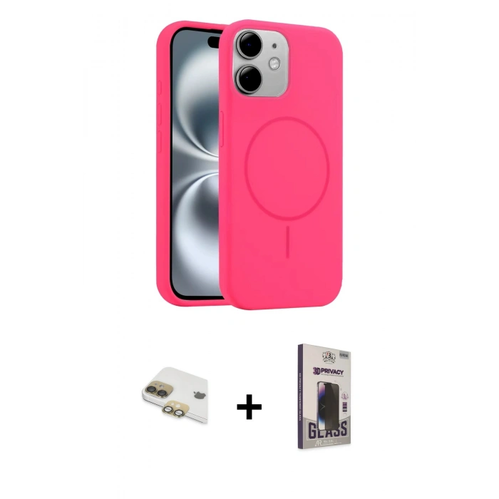 MARSİLYAN™- iPhone 11 Kılıf Yankı Form Serisi - Siyah Bilvis Hayalet Cam Ekran Koruyucu + Pers Alüminyum Kamera Lens - GD