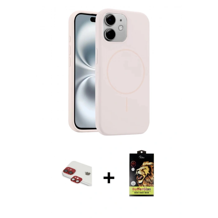 MARSİLYAN™- iPhone 11 Kılıf Yankı Form Serisi - Siyah Buffer Cam Ekran Koruyucu + Pers Alüminyum Kamera Lens - KI