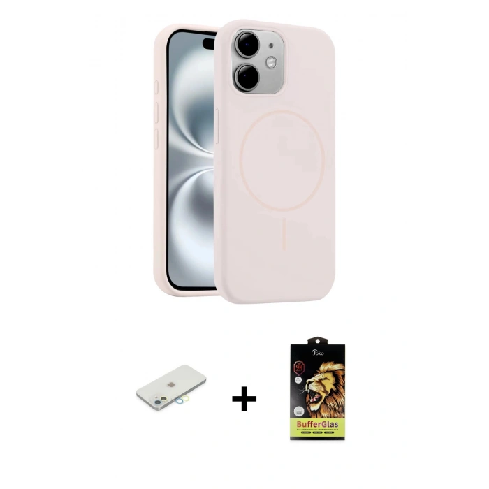 MARSİLYAN™- iPhone 11 Kılıf Yankı Form Serisi - Siyah Buffer Cam Ekran Koruyucu + Renkli Kamera Lens Koruma Cam - SI