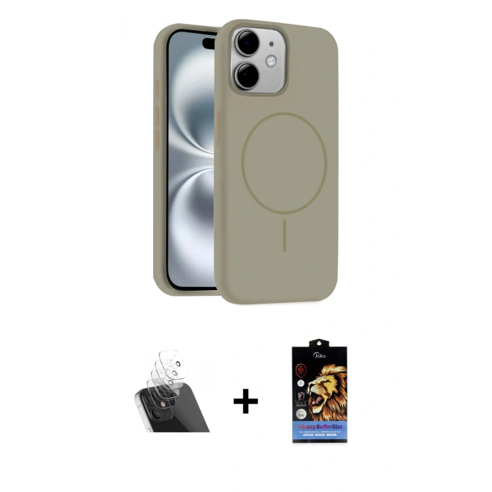 MARSİLYAN™- iPhone 11 Kılıf Yankı Form Serisi - Siyah Buffer Hayalet Cam Ekran Koruyucu + Kamera Lens Koruma Cam - SF