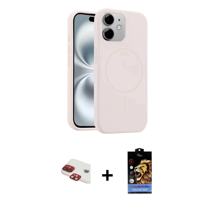 MARSİLYAN™- iPhone 11 Kılıf Yankı Form Serisi - Siyah Buffer Hayalet Cam Ekran Koruyucu + Pers Alüminyum Kamera Lens - KI
