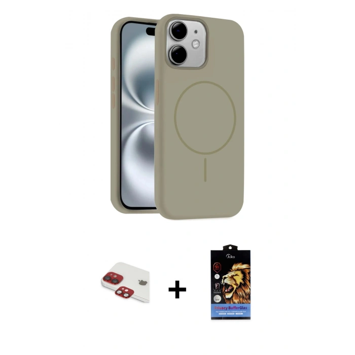 MARSİLYAN™- iPhone 11 Kılıf Yankı Form Serisi - Siyah Buffer Hayalet Cam Ekran Koruyucu + Pers Alüminyum Kamera Lens - KI