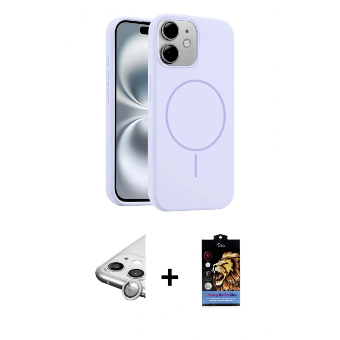 MARSİLYAN™- iPhone 11 Kılıf Yankı Form Serisi - Siyah Buffer Hayalet Cam Ekran Koruyucu + Raze Metal Kamera Lens - GS