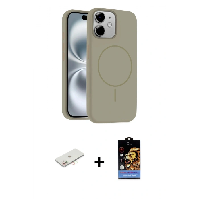 MARSİLYAN™- iPhone 11 Kılıf Yankı Form Serisi - Siyah Buffer Hayalet Cam Ekran Koruyucu + Renkli Kamera Lens Koruma Cam - YL