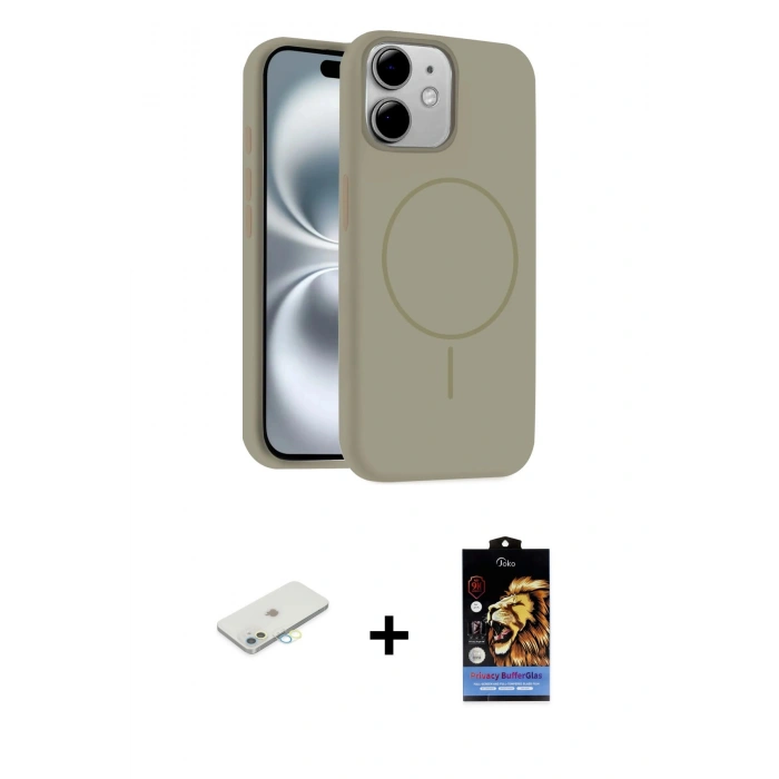 MARSİLYAN™- iPhone 11 Kılıf Yankı Form Serisi - Siyah Buffer Hayalet Cam Ekran Koruyucu + Renkli Kamera Lens Koruma Cam - SI