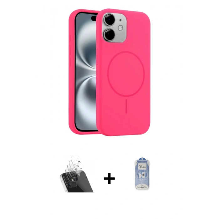 MARSİLYAN™- iPhone 11 Kılıf Yankı Form Serisi - Siyah Joko Magic 5D Cam + Kamera Lens Koruma Cam - SF