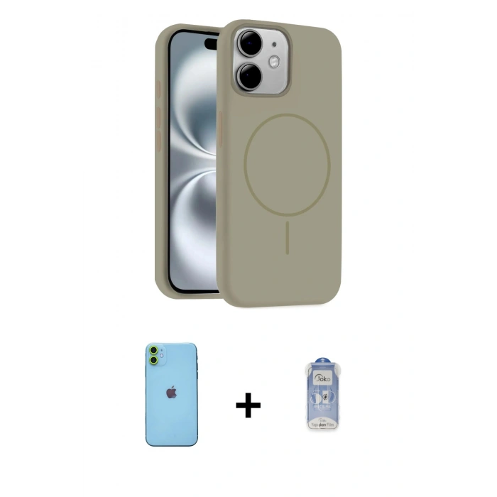 MARSİLYAN™- iPhone 11 Kılıf Yankı Form Serisi - Siyah Joko Magic 5D Cam + Neon Fosforlu Kamera Lens - YL